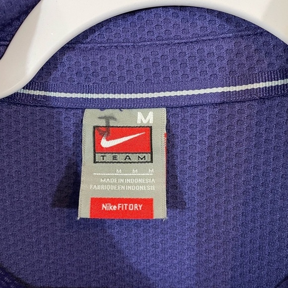 Vintage NIKE Kansas State Wildcats short sleeve‎ waffle knit Polo Shirt, sz M - Picture 3 of 8